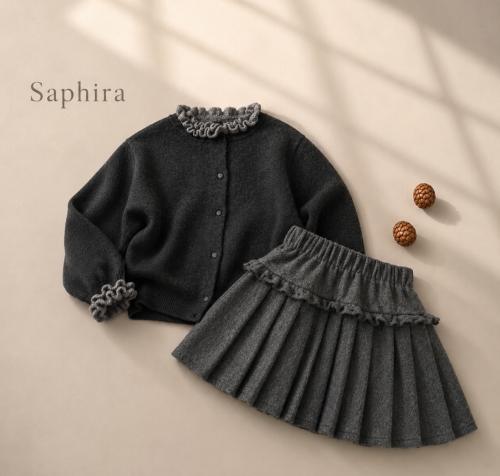 Girl Winter Set top with skirt