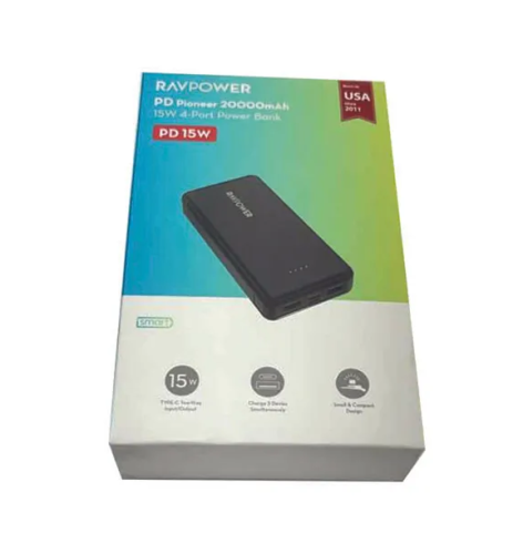 RavPower بنك طاقة 20,000 مللي أمبير/ساعة PD 15 واط...