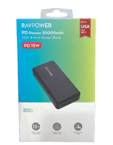 RavPower بنك طاقة 20,000 مللي أمبير/ساعة PD 15 واط...