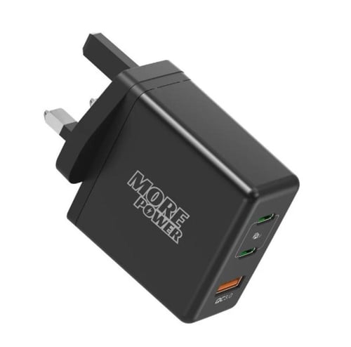 شاحن بيت مور بور 65 واط منفذين PD ومنفذ USB