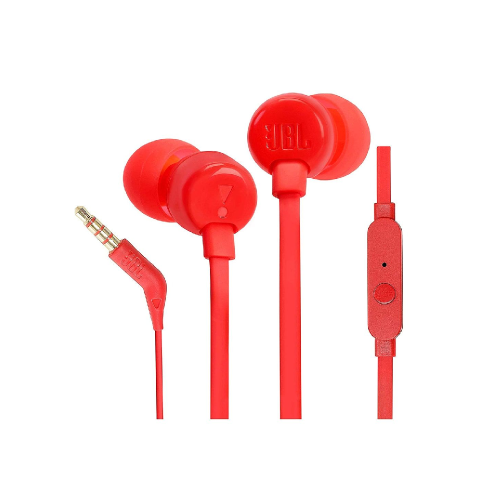 جي بي إل سماعة سلكية T110 In-Ear - JBL - احمر مدخل...