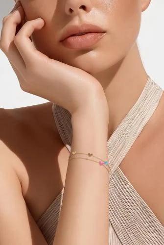 سوارة ذهب heart الميناء18k