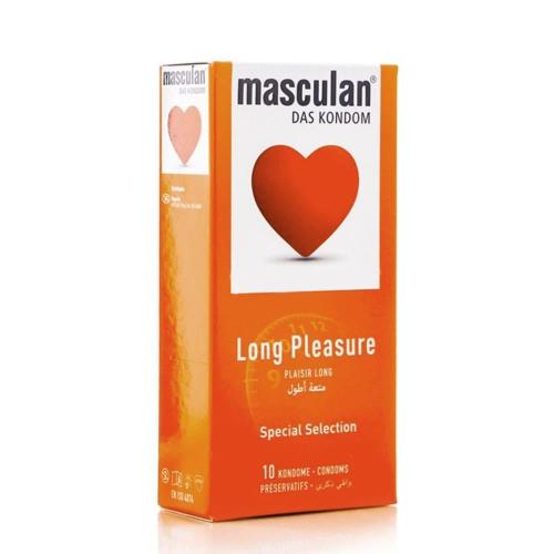 مسكولان لونج بليشر واقي تاخير برتقالي - 10 قطع