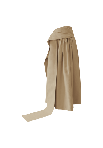 Azr 3 Wide cotton skirt - Beige