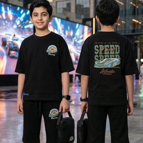 Casual summer set for boys (two pieces) with race...