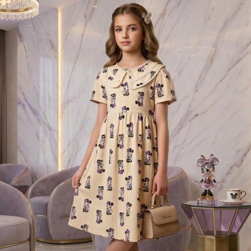 Elegant Nostalgia dress with double lace collar