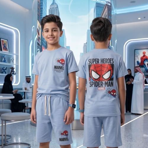 Casual summer set with superhero design