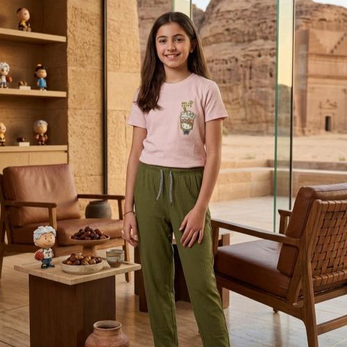 Casual summer set with a cute and comfortable desi...