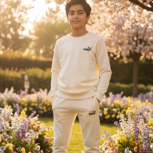 طقم ربيعي سكري ولادي وبناتي من pu