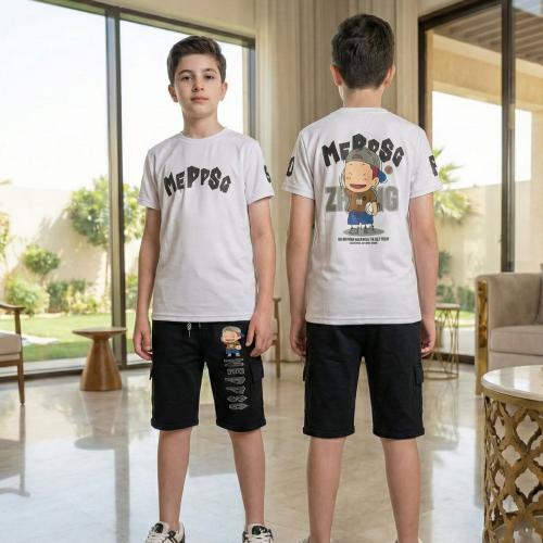 طقم كاجوال "أنيمي جرافيك" للأولاد