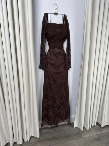 فستان سهره بني