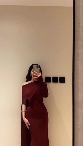 فستان سهره اسود واحمر