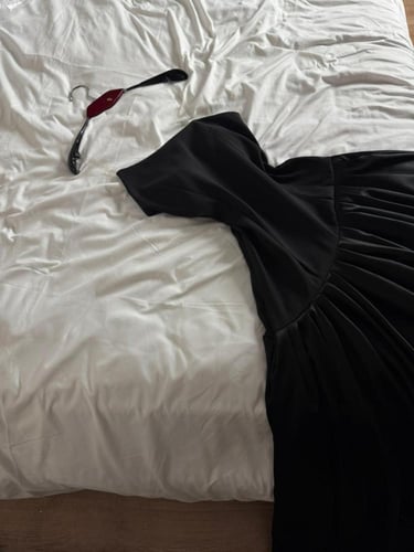 فستان سهره دم الغزال و ازرق واسود