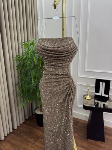 فستان سهره بني