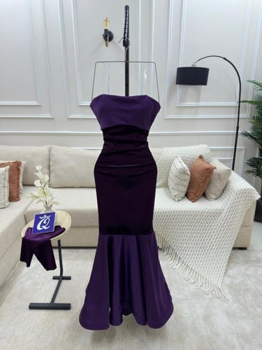 فستان سهره بنفسجي غامق