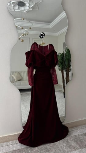 فستان سهره اسود واحمر وكحلي