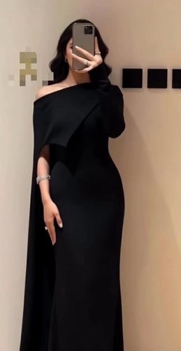 فستان سهره اسود واحمر