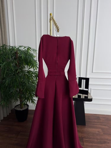 فستان سهره وردي الغامق