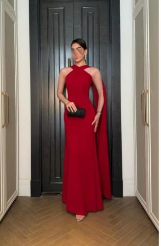 فستان ناعم احمر