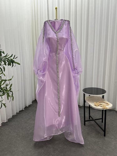 فستان ميكادو رااقي لمعه شفاف اصلي درجه اولى