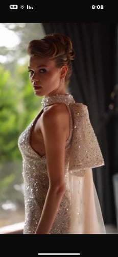 فستان سهره ابيض لمعه