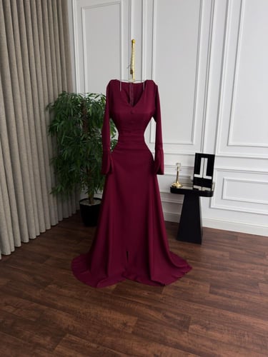 فستان سهره وردي الغامق