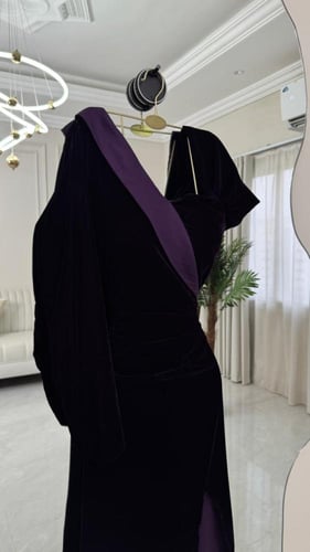 فستان سهره بنفسجي غامق