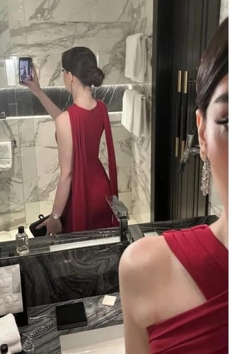 فستان ناعم احمر