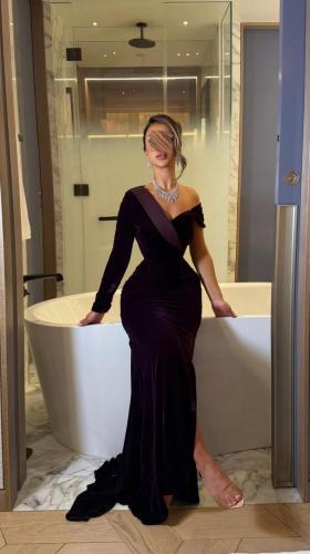 فستان سهره بنفسجي غامق