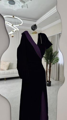 فستان سهره بنفسجي غامق