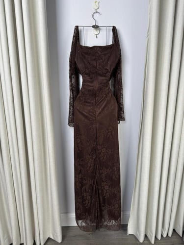 فستان سهره بني