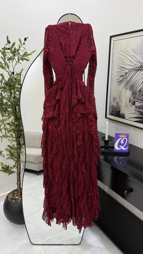 فستان سهره توتي و بني