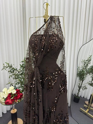 فستان سهره بني