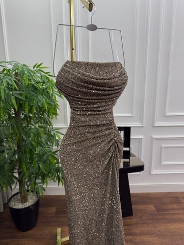 فستان سهره بني