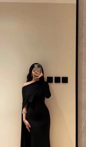 فستان سهره اسود واحمر