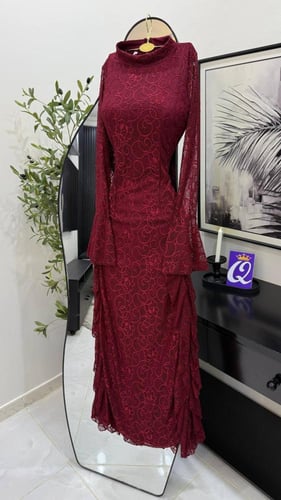 فستان سهره توتي و بني