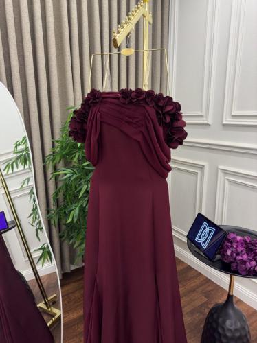 فستان سهره دم الغزال وبنفسجي