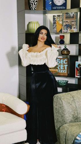 فستان سهره اسود على ابيض