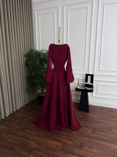 فستان سهره وردي الغامق