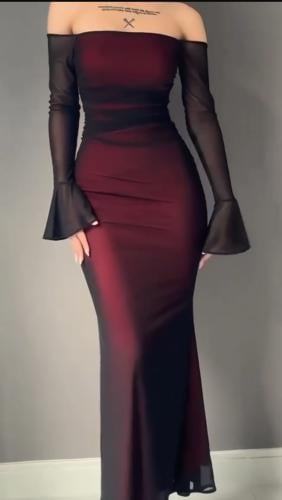 فستان سهرة انيق عليها عروض