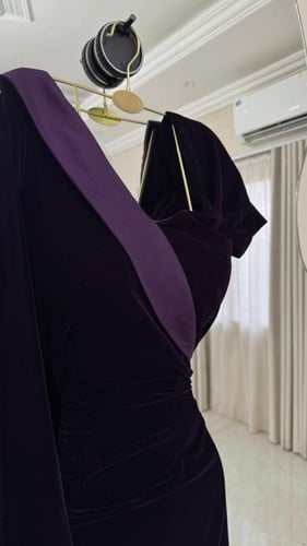 فستان سهره بنفسجي غامق