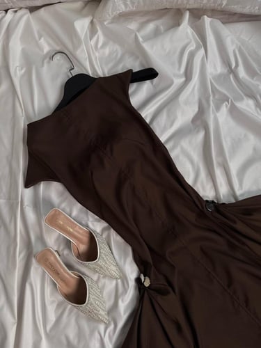 فستان سهره بني