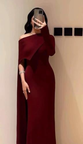 فستان سهره اسود واحمر