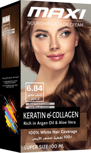 بوكس صبغة شعر ماكسي (رقم اللون 6.84 - أشقر غامق كر...