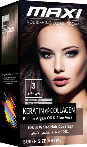 بوكس صبغة شعر ماكسي (رقم اللون 3 - بني غامق)١ 100...