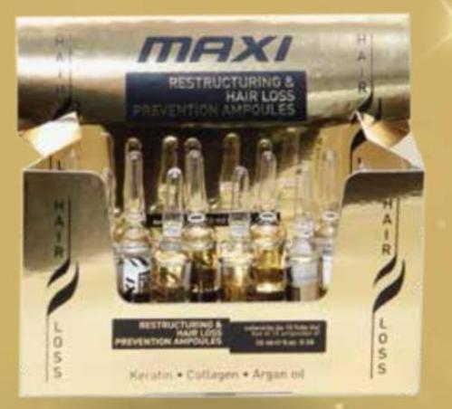 امبولات ماكسي الذهبية المعالجة للتساقط