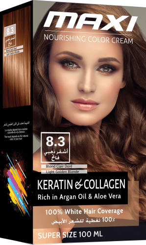 بوكس صبغة شعر ماكسي (رقم اللون 8.3 - أشقر ذهبي فات...