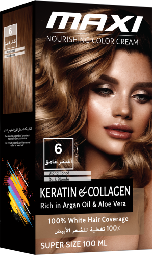 بوكس صبغة شعر ماكسي (رقم اللون 6 - أشقر غامق) 100...