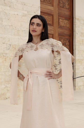 ثوب خربيزي للنن مع كيب