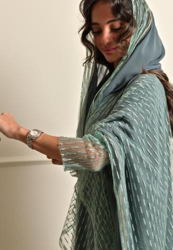 عباية تل مشلح اللون تركواز